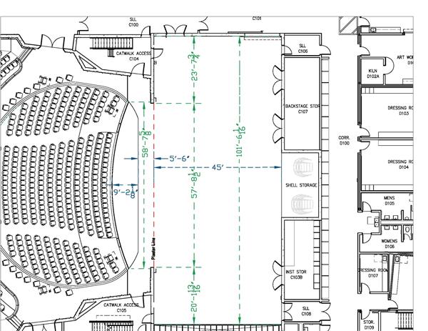 Main Stage Ground Plan with Dimensions